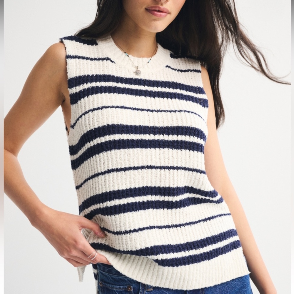 Textural Crew Sweater Shell Tank